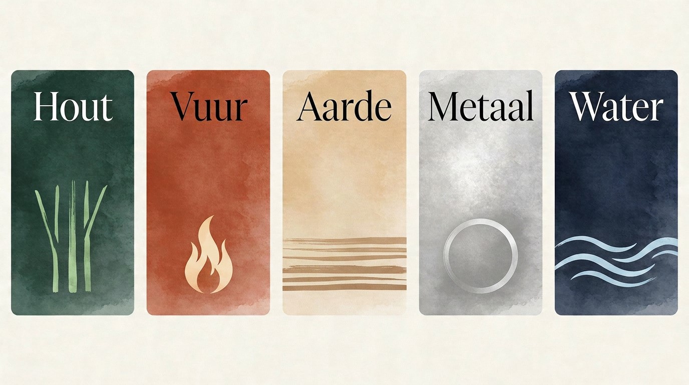 Vijf elementen cyclus Feng Shui